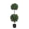 46" Boxwood Double Ball Topiary with Multi-Function LED Lights